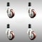 Service Caster 3 Inch 316SS Maroon Polyurethane Swivel 1-1/2 Inch Expanding Stem Caster Set SCC SCC-SS316EX20S314-PPUB-MRN-112-4 - alternate 3